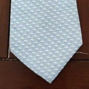 Vineyard Vines Boy Tie sky blue Whale 47 inch tie